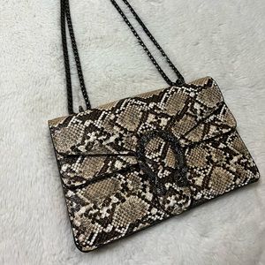Faux Snakeskin Crossbody Bag
